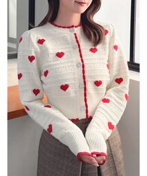 dazzlin | ハートジャカードカーデトップス(カーディガン/ボレロ)