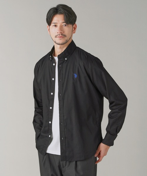 U.S. POLO ASSN.(ユーエスポロアッスン)の「U.S. POLO ASSN. / ブロードボタンダウン長袖シャツ(シャツ/ブラウス・メンズ・ライトブルー/ホワイト×ブルー/ブラック/ホワイト×ネイビー/ホワイト・L/LL/M)」の4枚目の写真