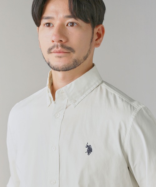 U.S. POLO ASSN.(ユーエスポロアッスン)の「U.S. POLO ASSN. / ブロードボタンダウン長袖シャツ(シャツ/ブラウス・メンズ・ライトブルー/ホワイト×ブルー/ブラック/ホワイト×ネイビー/ホワイト・L/LL/M)」の19枚目の写真
