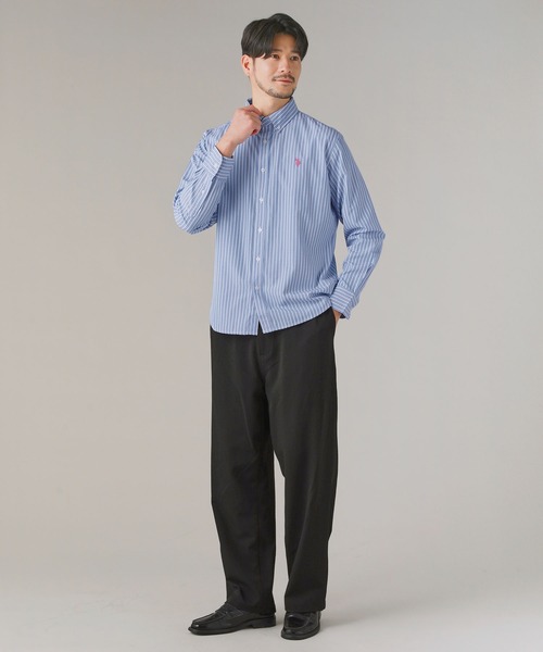 U.S. POLO ASSN.(ユーエスポロアッスン)の「U.S. POLO ASSN. / ブロードボタンダウン長袖シャツ(シャツ/ブラウス・メンズ・ライトブルー/ホワイト×ブルー/ブラック/ホワイト×ネイビー/ホワイト・L/LL/M)」の22枚目の写真