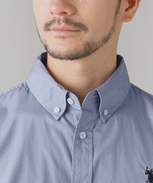 U.S. POLO ASSN.(ユーエスポロアッスン)の「U.S. POLO ASSN. / ブロードボタンダウン長袖シャツ(シャツ/ブラウス・メンズ・ライトブルー/ホワイト×ブルー/ブラック/ホワイト×ネイビー/ホワイト・L/LL/M)」の7枚目の写真