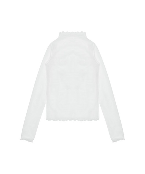 LUVISTRUE(ラヴイズトゥルー)の「PA SEE-THROUGH RIBBON TOP(Tシャツ/カットソー・レディース・ブラック/ホワイト・FREE)」の12枚目の写真