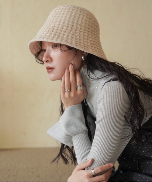 Bab(バブ)の「ニットバケットハット(ハット・レディース・ベージュ/モカ/ブラック・ONESIZE)」の12枚目の写真