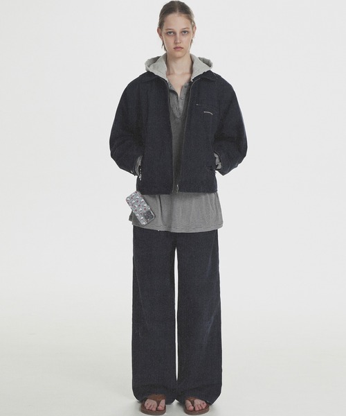 MASONPRINCE（メイソンプリンス）の「ショート丈 フード付き ミリタリーJKT JK4023【MASONPRINCE】（ミリタリージャケット・メンズ・ネイビー/カーキ・L/M/S）」の4枚目の写真