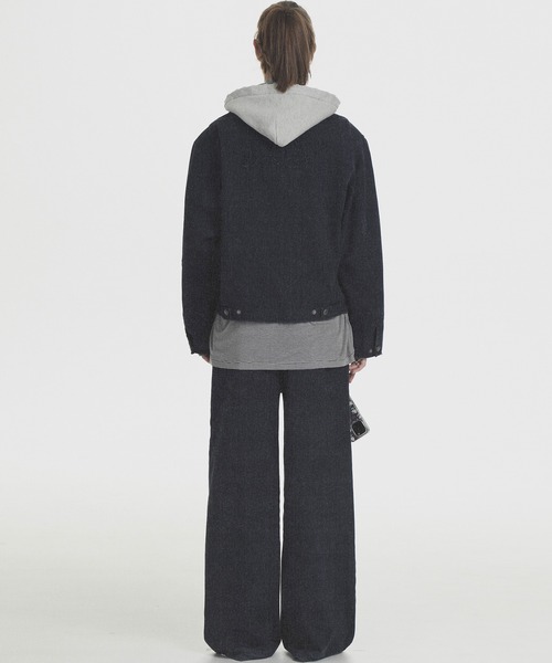 MASONPRINCE（メイソンプリンス）の「ショート丈 フード付き ミリタリーJKT JK4023【MASONPRINCE】（ミリタリージャケット・メンズ・ネイビー/カーキ・L/M/S）」の7枚目の写真