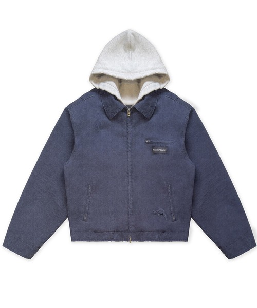 MASONPRINCE（メイソンプリンス）の「ショート丈 フード付き ミリタリーJKT JK4023【MASONPRINCE】（ミリタリージャケット・メンズ・ネイビー/カーキ・L/M/S）」の14枚目の写真