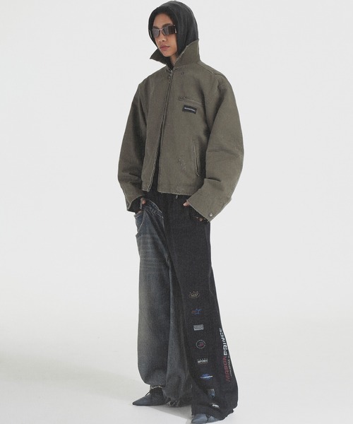 MASONPRINCE（メイソンプリンス）の「ショート丈 フード付き ミリタリーJKT JK4023【MASONPRINCE】（ミリタリージャケット・メンズ・ネイビー/カーキ・L/M/S）」の15枚目の写真