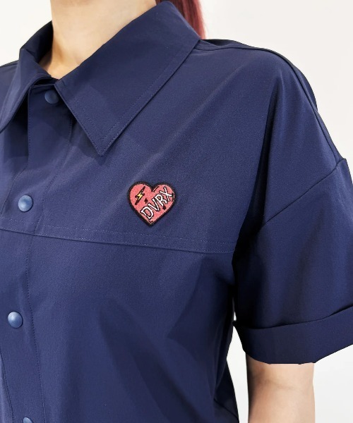 美品★デヴァローゴルフ オーバーサイズDGジャンプスーツ ネイビー S セール】DEVEREUX LADIES オーバーサイズJスーツ（つなぎ