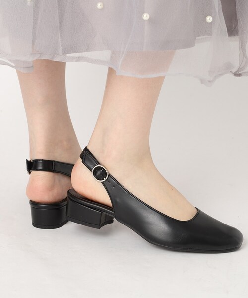 ESPERANZA（エスペランサ）の「ソフトスクエアバックストラップフラットパンプス（パンプス・レディース・ベージュ/シルバー/ブラック・L/M/LL/S）」の8枚目の写真