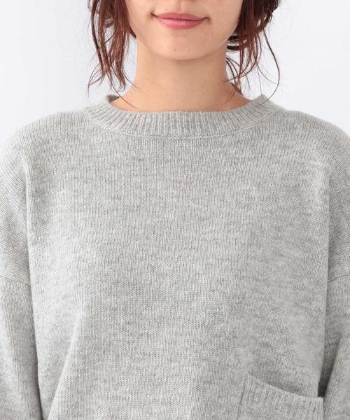 Another Edition(アナザーエディション)の「★★ポケットクルーネックニットプルオーバー/ AEBC W/N POC C/N PO◆(ニット/セーター・レディース・ホワイト/ライトグレー/オリーブ/ブラック・フリー)」の13枚目の写真