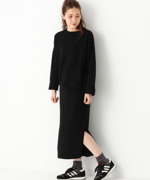 Another Edition(アナザーエディション)の「★★ポケットクルーネックニットプルオーバー/ AEBC W/N POC C/N PO◆(ニット/セーター・レディース・ホワイト/ライトグレー/オリーブ/ブラック・フリー)」の11枚目の写真