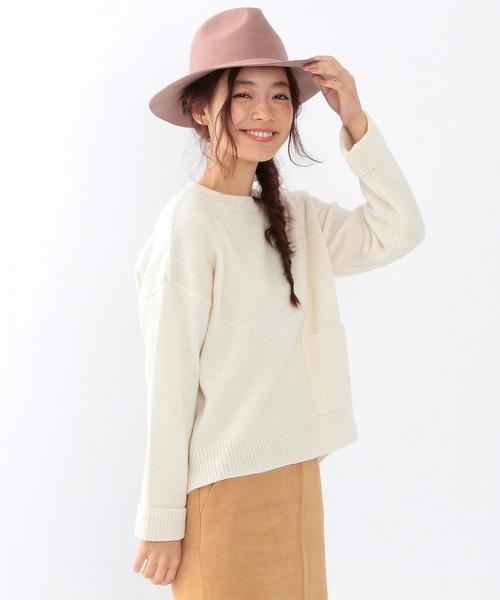 Another Edition(アナザーエディション)の「★★ポケットクルーネックニットプルオーバー/ AEBC W/N POC C/N PO◆(ニット/セーター・レディース・ホワイト/ライトグレー/オリーブ/ブラック・フリー)」の19枚目の写真