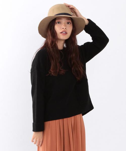 Another Edition(アナザーエディション)の「★★ポケットクルーネックニットプルオーバー/ AEBC W/N POC C/N PO◆(ニット/セーター・レディース・ホワイト/ライトグレー/オリーブ/ブラック・フリー)」の20枚目の写真