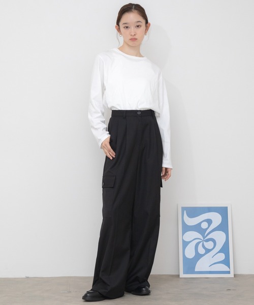 新作*S MAXMARA* グロリア コットンハイライズカーゴパンツ カーゴパンツ S Max Mara(エス マックスマーラ) パンツ