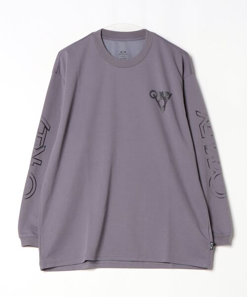OAKLEY(オークリー)の「【別注】オークリー BORDERLESS SDW L/S TEE 限定コラボ(Tシャツ/カットソー・メンズ・ブラック/バイオレット/サンドグレー・M/L/LL/3L)」の1枚目の写真