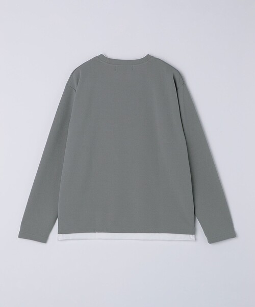 SHIPS Colors（シップス カラーズ）の「SHIPS Colors:フクレジャカード フェイクレイヤード トップス（Tシャツ/カットソー・メンズ・ベージュ/ネイビー/グレー・MEDIUM/LARGE/X-LARGE）」の7枚目の写真