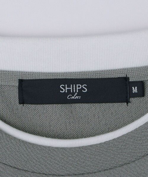 SHIPS Colors（シップス カラーズ）の「SHIPS Colors:フクレジャカード フェイクレイヤード トップス（Tシャツ/カットソー・メンズ・ベージュ/ネイビー/グレー・MEDIUM/LARGE/X-LARGE）」の10枚目の写真
