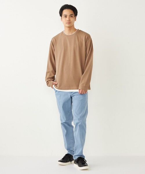 SHIPS Colors（シップス カラーズ）の「SHIPS Colors:フクレジャカード フェイクレイヤード トップス（Tシャツ/カットソー・メンズ・ベージュ/ネイビー/グレー・MEDIUM/LARGE/X-LARGE）」の20枚目の写真