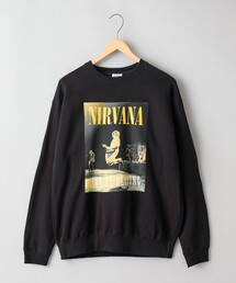 ROCK STANLEY(ロックスタンレー)別注 NIRVANA/プリントスウェット(ブラック/ネイビー)