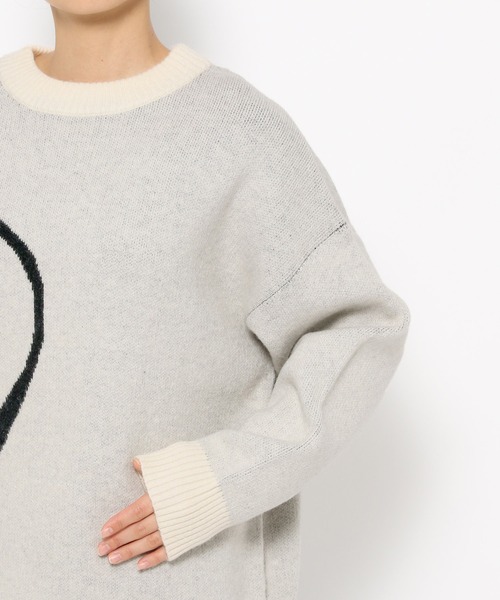 mysty woman（ミスティウーマン）の「BIGハートジャカードニットプル