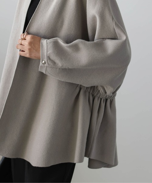 Lajour（ラジュール）の「日本製 ハイゲージニットカーディガン（カーディガン/ボレロ・レディース・グレイッシュベージュ/ブラック/ネイビー・フリー）」の7枚目の写真