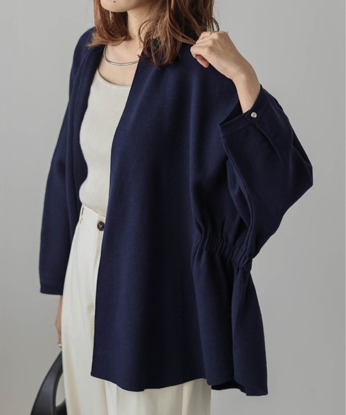 Lajour（ラジュール）の「日本製 ハイゲージニットカーディガン（カーディガン/ボレロ・レディース・グレイッシュベージュ/ブラック/ネイビー・フリー）」の17枚目の写真