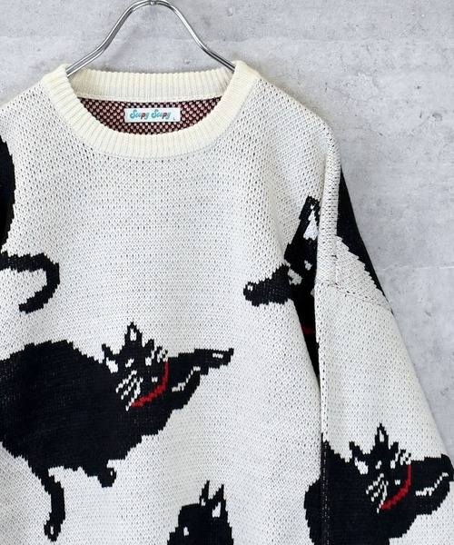 セール】【Soupy Soupy】BIG Jacquard knit レディース メンズ（ニット