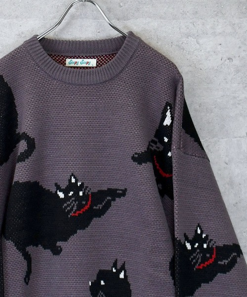 Ritzy(リッツィー)の「【Soupy Soupy】BIG Jacquard knit レディース メンズ(ニット/セーター・メンズ・オフホワイト/ホワイト系その他3/ブラック/グリーン/ホワイト系その他/ホワイト系その他2/チャコールグレー/ブルー・L/M)」の6枚目の写真