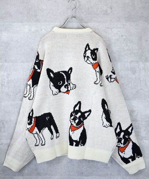 Ritzy(リッツィー)の「【Soupy Soupy】BIG Jacquard knit レディース メンズ(ニット/セーター・メンズ・オフホワイト/ホワイト系その他3/ブラック/グリーン/ホワイト系その他/ホワイト系その他2/チャコールグレー/ブルー・L/M)」の17枚目の写真