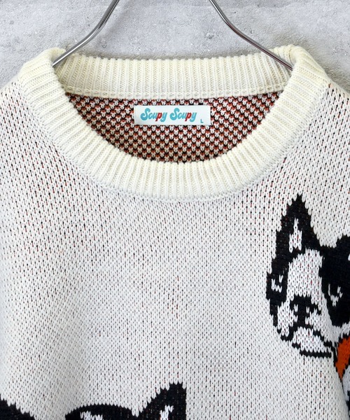Ritzy(リッツィー)の「【Soupy Soupy】BIG Jacquard knit レディース メンズ(ニット/セーター・メンズ・オフホワイト/ホワイト系その他3/ブラック/グリーン/ホワイト系その他/ホワイト系その他2/チャコールグレー/ブルー・L/M)」の18枚目の写真