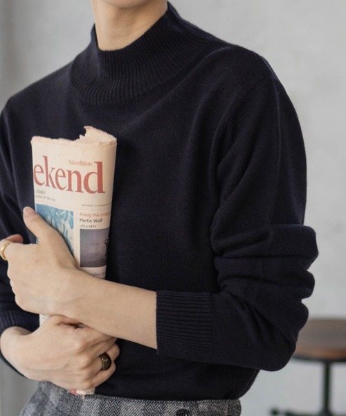 NAVY(ネイビー)の「nAvy 洗えるニット カシミヤタッチハイネックプルオーバー(ニット/セーター・レディース・レッド/グレイッシュベージュ/ブラック・M/L)」の12枚目の写真
