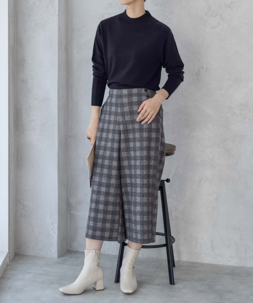 NAVY(ネイビー)の「nAvy 洗えるニット カシミヤタッチハイネックプルオーバー(ニット/セーター・レディース・レッド/グレイッシュベージュ/ブラック・M/L)」の13枚目の写真