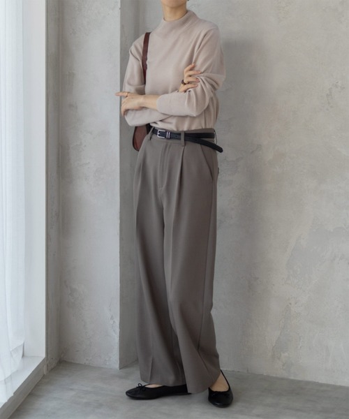 NAVY(ネイビー)の「nAvy 洗えるニット カシミヤタッチハイネックプルオーバー(ニット/セーター・レディース・レッド/グレイッシュベージュ/ブラック・M/L)」の20枚目の写真
