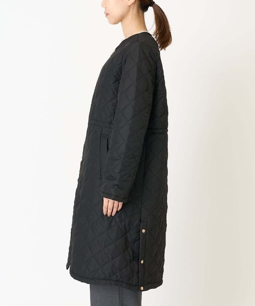 a.v.v（アーヴェヴェ）の「ウエストドロストノーカラーキルトコート（ブルゾン・レディース・モカ/ブラック・34/40/38/42/36）」の20枚目の写真