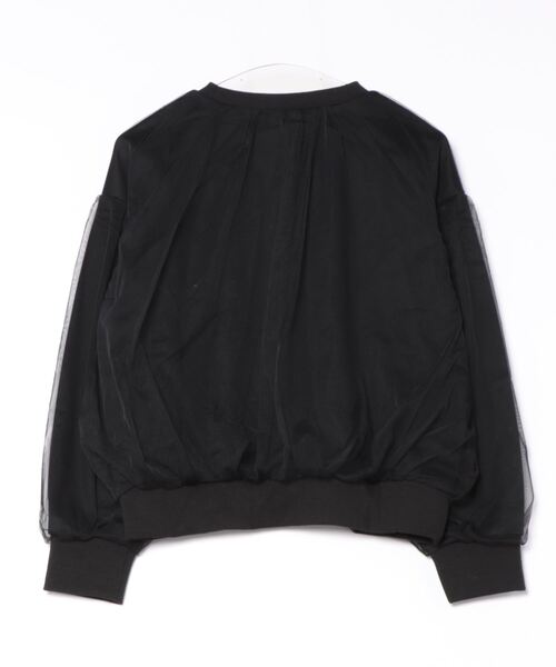 Q（キュー）の「チュールドッキングスウェット（スウェット・レディース・ライトグレー/ブラック・MEDIUM）」の8枚目の写真