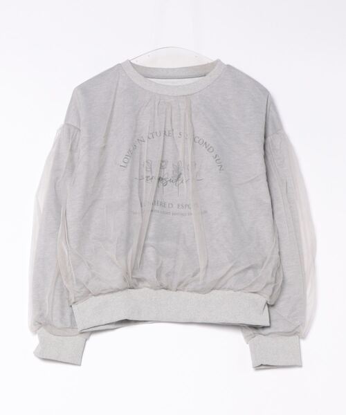 Q（キュー）の「チュールドッキングスウェット（スウェット・レディース・ライトグレー/ブラック・MEDIUM）」の10枚目の写真