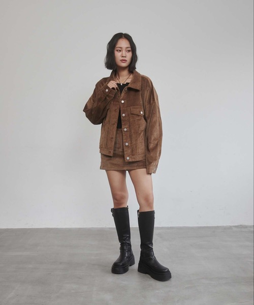 ENVYM(アンビー)の「コーデュロイミニスカート(スカート・レディース・ブラック/ブラウン/ピンク・SMALL/MEDIUM)」の14枚目の写真