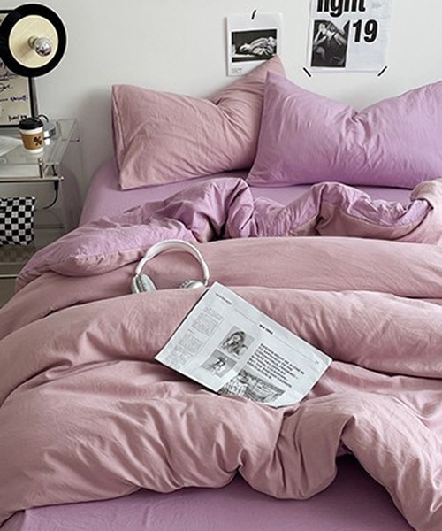 セール】【 somni / ソニ 】バイカラー シングル ベッドカバー 枕