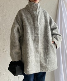 She's Closet（シーズクローゼット）の「スタンドネックミドル丈モンスターシャギーコート（ステンカラーコート）」