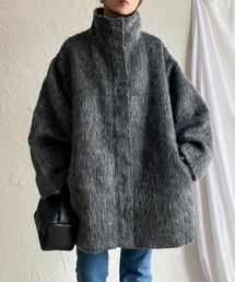 She's Closet（シーズクローゼット）の「スタンドネックミドル丈モンスターシャギーコート（ステンカラーコート・レディース）」