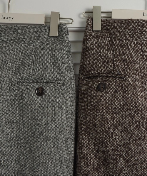 lawgy(ラウジー)の「accent button tweed tight skirt / アクセントボタンツイードタイトスカート(スカート・レディース・グレー/ブラウン・FREE)」の12枚目の写真