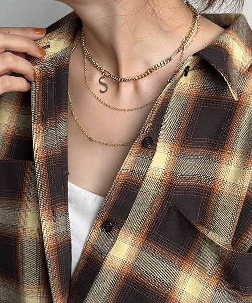 DouDou(ドゥドゥ)の「【A・H・M・R・S・Yの6種!】アルファベットネックレス(ネックレス・レディース・シルバー/ゴールド・S/M/A/H/R/Y)」の14枚目の写真