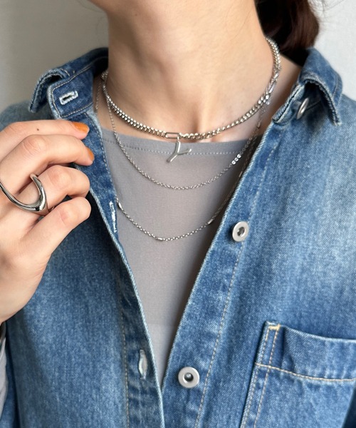 DouDou(ドゥドゥ)の「【A・H・M・R・S・Yの6種!】アルファベットネックレス(ネックレス・レディース・シルバー/ゴールド・S/M/A/H/R/Y)」の17枚目の写真