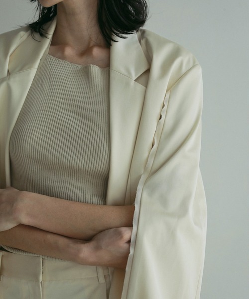 最終値下げ！Satin Slit Jacket anuke anuke ANUKE (アンヌーク）Satin Slit Jacket 即日発送