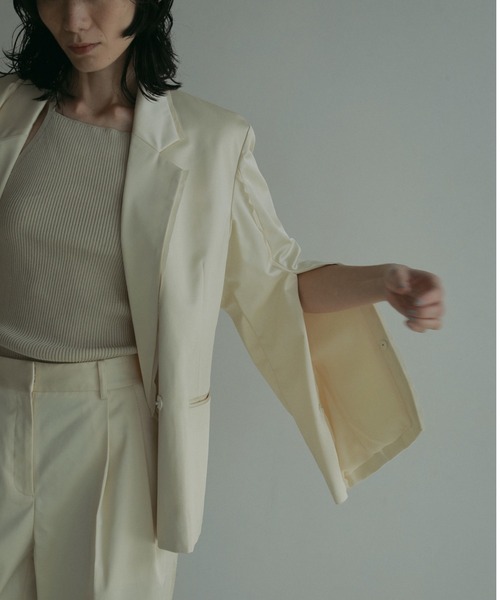 セール】Satin Slit Jacket（テーラードジャケット）｜anuke