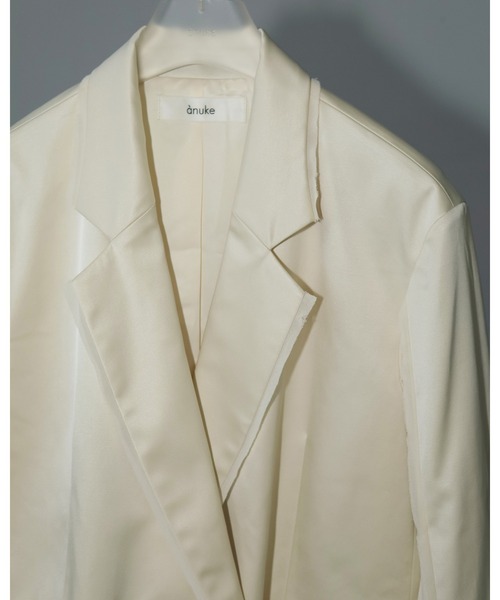 最終値下げ！Satin Slit Jacket anuke anuke ANUKE (アンヌーク）Satin Slit Jacket 即日発送