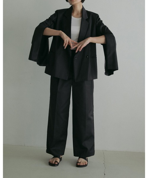 最終値下げ！Satin Slit Jacket anuke anuke ANUKE (アンヌーク）Satin Slit Jacket 即日発送