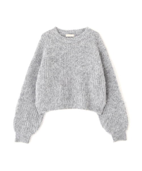 FREE'S MART（フリーズマート）の「◆ミックスシャギーショート丈ニット（ニット/セーター・レディース・レッド/ホワイト/グレー・FREE）」の4枚目の写真