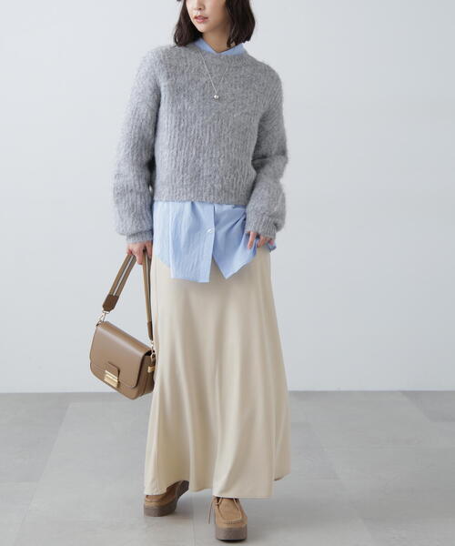 FREE'S MART（フリーズマート）の「◆ミックスシャギーショート丈ニット（ニット/セーター・レディース・レッド/ホワイト/グレー・FREE）」の14枚目の写真