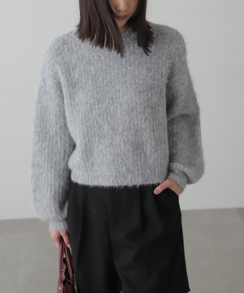 FREE'S MART（フリーズマート）の「◆ミックスシャギーショート丈ニット（ニット/セーター・レディース・レッド/ホワイト/グレー・FREE）」の17枚目の写真